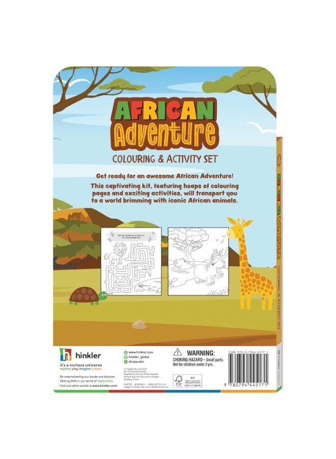 Hinkler African Adventure Colouring & Activity Set - Image 2